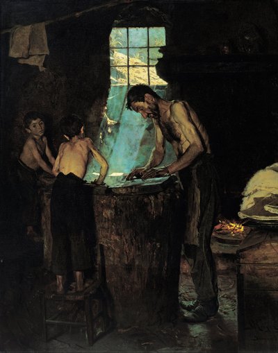 Sombrereros de un pueblo italiano de Peder Severin Krøyer