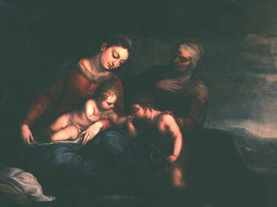 La Virgen y el Niño con Santa Isabel y Juan el Bautista de Pedro Atanasio Bocanegra