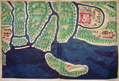 Sloane Ms 197, ff.80v-81r: Mapa de Sofala, Mozambique, de 
