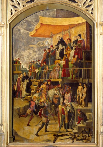 Inquisición: Auto de fe presidido por Santo Domingo de Guzmán de Pedro Berruguete
