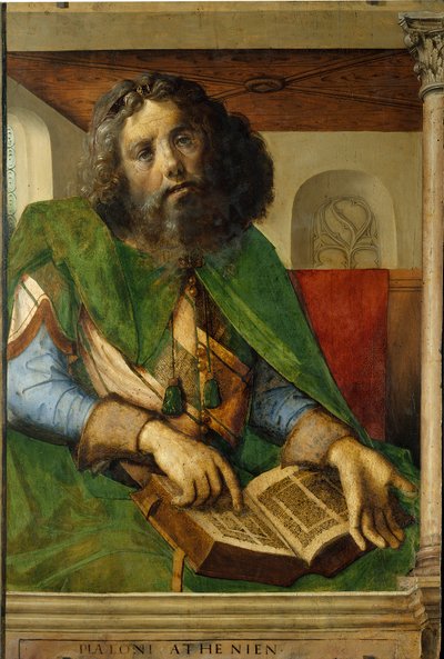 Retrato de Platón (428-348 a.C.), filósofo de la antigua Grecia de Pedro Berruguete