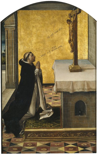 San Pedro Mártir en oración, 1493-1499 de Pedro Berruguete