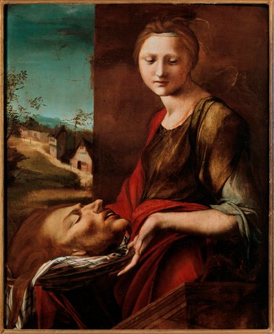 Salomé con la cabeza de Juan Bautista La hija de Herodías (Salomé), invitada a bailar durante el cumpleaños de Herodes, seduce a Herodes, quien promete darle lo que ella pida. Ella responde, instigada por su madre: "Dame aquí, en un plato, la cabeza de Jua de Pedro Berruguete