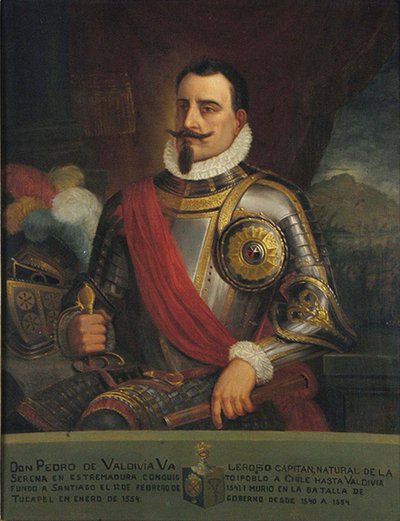 Retrato de Pedro de Valdivia, 1874 de Pedro León Carmona