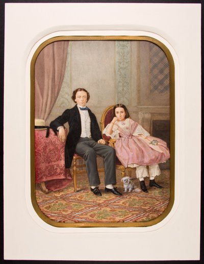 Antonio y Amelia del Valle y Serrano de niños de Pedro Martínez de Hebert
