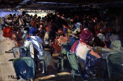 Escena de café de Pedro Ribera