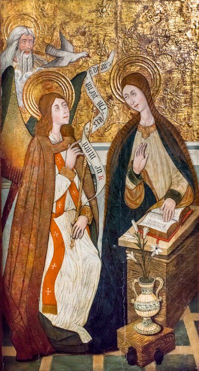 La Anunciación (óleo sobre madera) de Pedro the Younger Espalargues