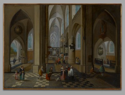 Interior de una iglesia gótica de Peeter Neeffs the Elder