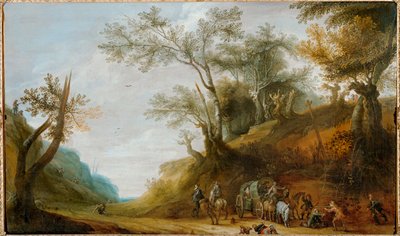 Ataque de bandidos a una diligencia (óleo sobre lienzo) de Peeter Snayers