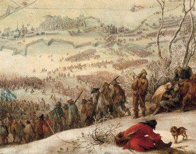 Sitio de Aire-sur-la-Lys por los armados españoles en 1641. (detalle) de Peeter Snayers