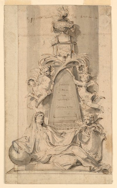 Diseño para el Monumento de van der Cammen-Henriques en la Iglesia de San Gumarus, Lier de Peeter Verbrugghen II