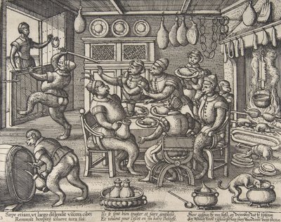 La cocina gorda, de la serie Monos de Peeter van der Borcht