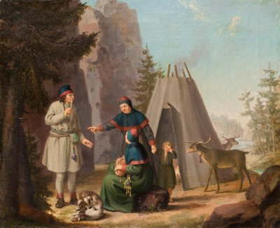 Los Trajes de los Lapones, c.1800 de Pehr Hilleström