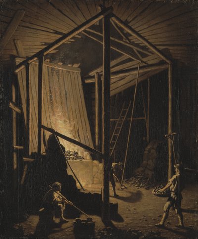 Fundición de cobre en las minas de Falun de Pehr Hilleström