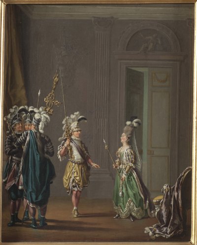 Gustavo III de Suecia y Ulrika Eleonora von Fersen - por Hilleström, Pehr de Pehr Hilleström