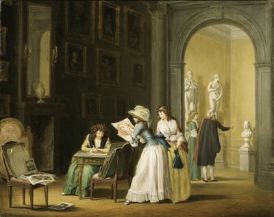 Interior de una colección de arte de Pehr Hilleström
