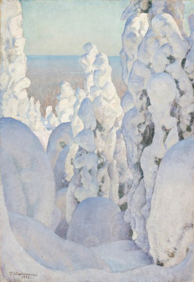 Paisaje de invierno en Kinahmi, 1923 de Pekka Halonen