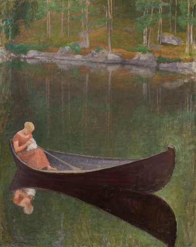 Mujer en un Barco de Pekka Halonen