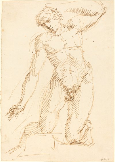Desnudo masculino arrodillado de Pelagio Palagi