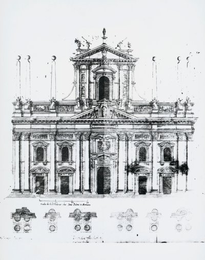 Diseño para la fachada de la catedral de Milán de Pellegrino Tibaldi