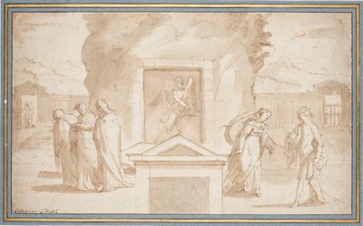 Las mujeres en la tumba de Cristo y Noli me tangere de Pellegrino Tibaldi