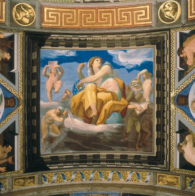 Personificación de la astrología, fresco que forma parte de una serie de 7 artes liberales de Pellegrino Tibaldi