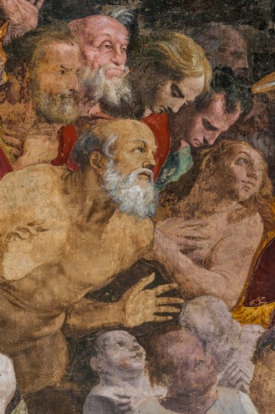 San Juan Bautista bautizando a la gente, capilla de Poggi de Pellegrino Tibaldi