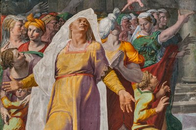 El anuncio de la venida del Bautista, Capilla Poggi de Pellegrino Tibaldi