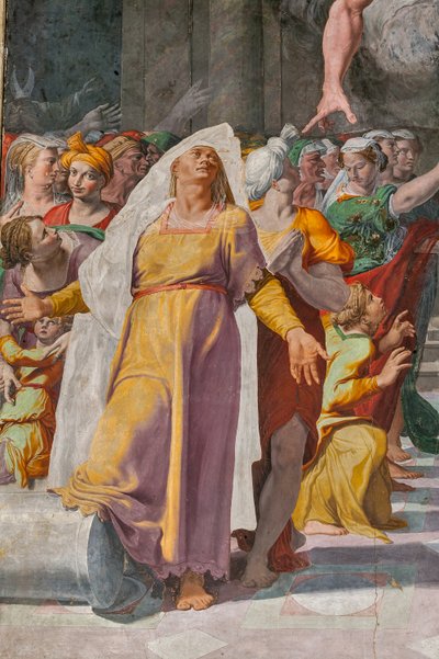 El anuncio de la venida del Bautista, Capilla Poggi de Pellegrino Tibaldi