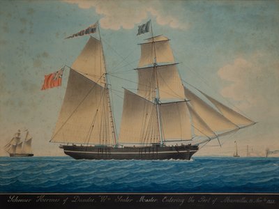 La goleta Hermes de Dundee entra en Marsella de Pelligure Pelligure