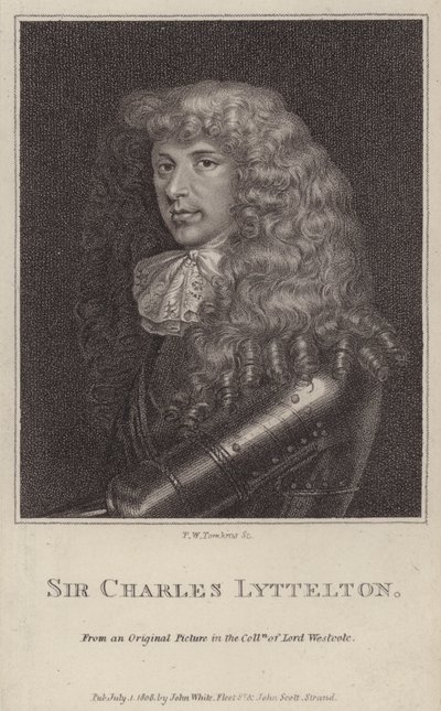 Sir Charles Lyttelton, político inglés y Gobernador colonial de Jamaica de Peltro William Tomkins