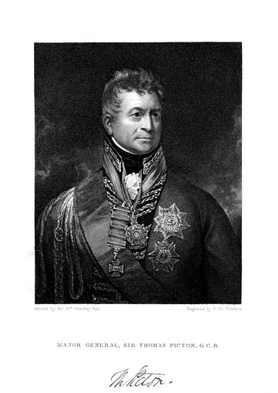 Sir Thomas Picton, soldado británico, siglo XIX de Peltro William Tomkins