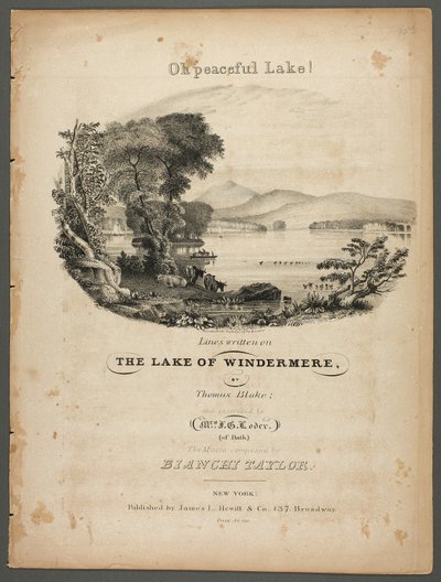 ¡Oh, apacible lago! Líneas Escritas en el Lago de Windermere de Pendleton