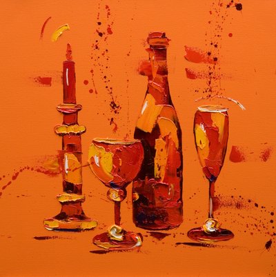 Naturaleza muerta en naranja, 2005 de Penny Warden