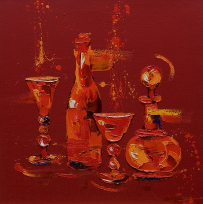 Naturaleza muerta en rojo, 2005 de Penny Warden