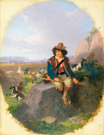 Un cabrero en la Campagna romana de Penry Williams