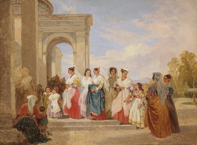 La procesión al bautizo, 1820-1885 de Penry Williams