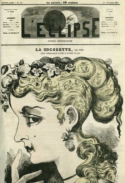 Cocodette, un estudio de frenología del sistema de Gall. Portada en "L