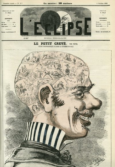 Pequeño Creve, estudiando frenología. Portada en “L