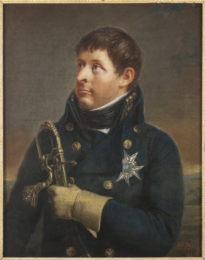 Le prince Charles Auguste de Suede, general danois - Retrato de Christian August de Schleswig-Holstein-Sonderburg-Augustenborg (1768-1810), por Krafft, Per, el Joven (1777-1863). Óleo sobre lienzo de Per  Krafft