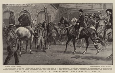 Un efecto de la guerra en Johannesburgo, requisando caballos de Percy F.S. Spence