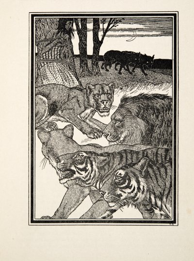 Una Leona Agradecida, de Cien Anécdotas de Animales, pub. 1924 de Percy J. Billingshurst