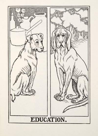 La Educación, de las Fábulas de Fontaine, pub. 1905 de Percy J. Billingshurst