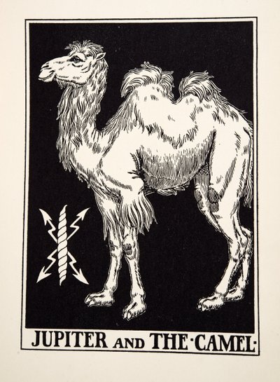 Júpiter y el camello, de Cien fábulas de Esopo, pub.1903 de Percy J. Billingshurst