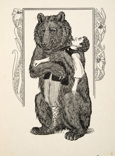 El oso y el niño, de Cien anécdotas de animales, pub. 1924 de Percy J. Billingshurst
