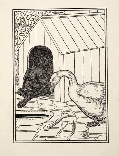 El perro y el ganso, de Cien anécdotas de animales, pub. 1924 de Percy J. Billingshurst