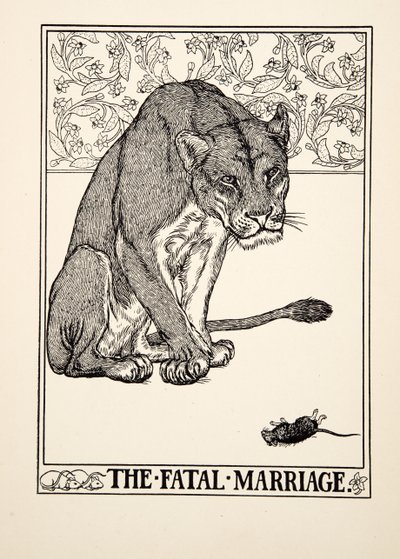 El Matrimonio Fatal, de Cien Fábulas de Esopo, pub.1903 de Percy J. Billingshurst