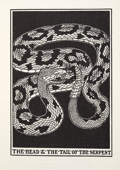 La Cabeza y la Cola de la Serpiente, de las Fábulas de Fontaine, pub. 1905 de Percy J. Billingshurst