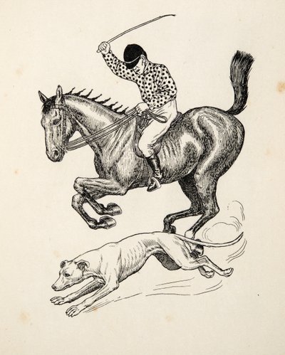 El caballo y el galgo, de Cien anécdotas de animales, pub. 1924 de Percy J. Billingshurst