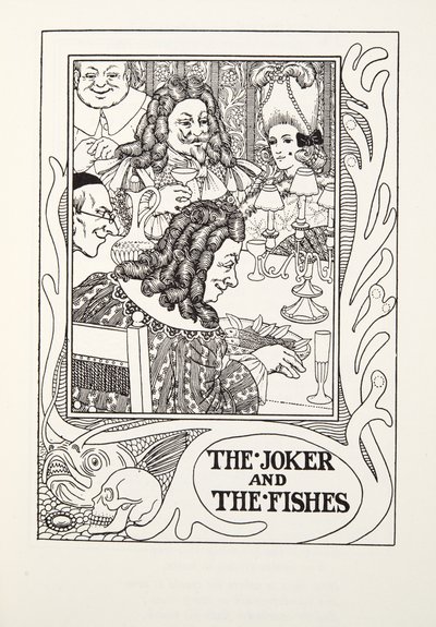 El bromista y los peces, de Fábulas de Fontaine, pub. 1905 (grabado) de Percy J. Billingshurst
